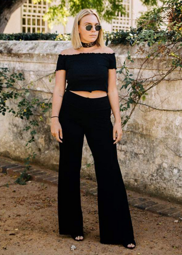 Wide Leg Pants - Black