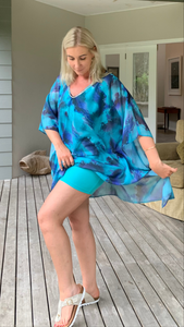 Diamante Kaftan (with slip) - Blues
