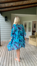 Load image into Gallery viewer, Diamante Kaftan (with slip) - Blues