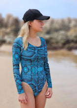 Load image into Gallery viewer, Surf girl Swimsuit - Turquoise Python